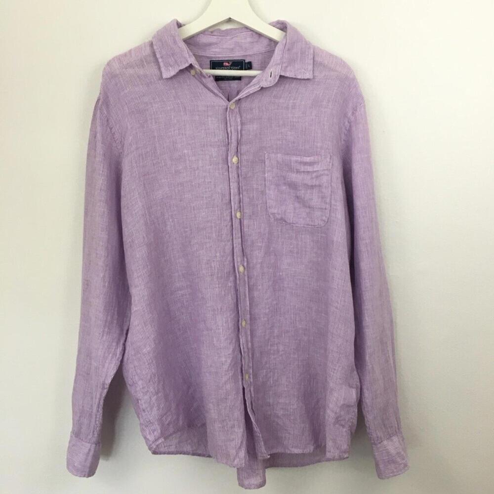 Vineyard Vines Men’s 100% Slim Fit Murray Button Down Shirt Size L